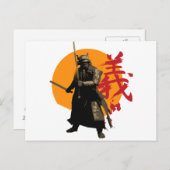Samurai Warrior Postcard Postkarte (Vorne/Hinten)