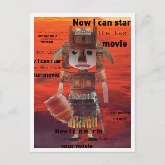 Samurai Warrior Postkarte (Vorderseite)