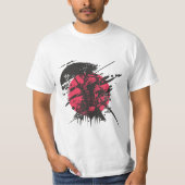 Samurai Warrior – Red Sun Japanese Bushido Design T-Shirt (Vorderseite)