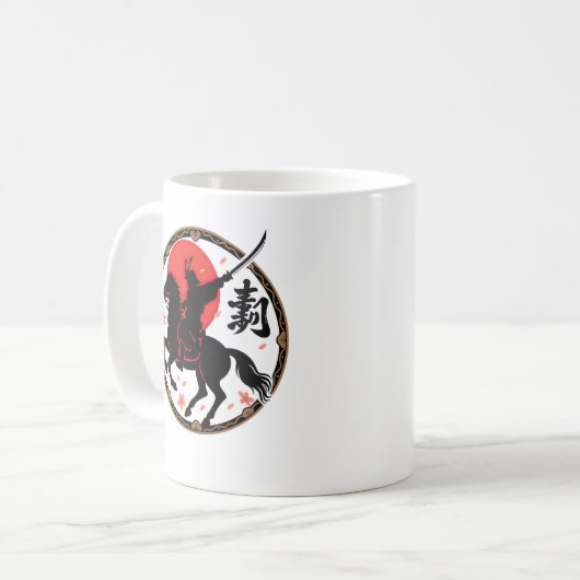 Samurai Warrior Rising Sun Tasse (Vorderseite Links)