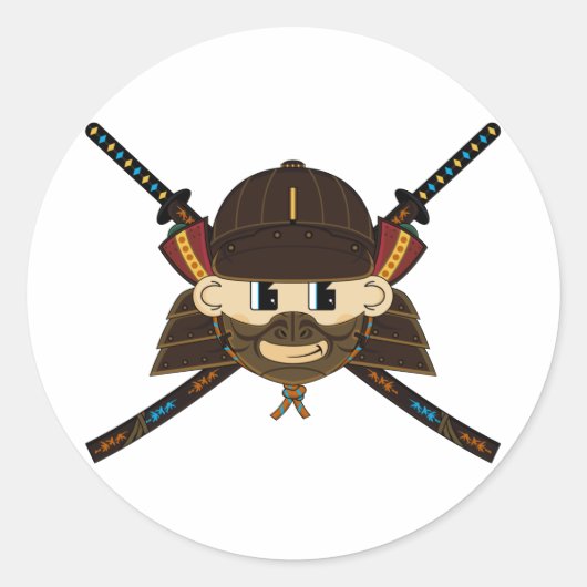 Samurai Warrior & Schwerter Sticker (Vorderseite)