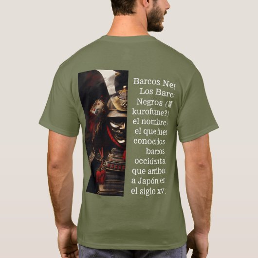Samurai Warrior Shogun-Rüstung im japanischen Stil T-Shirt (Rückseite)