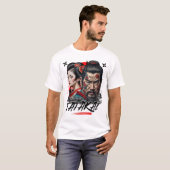 Samurai Warrior Spirit - Artistic Tattoo Design T-Shirt (Vorne ganz)