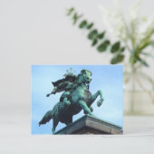Samurai Warrior Statue - Postkarte (Stehend Vorderseite)