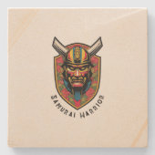 Samurai Warrior Steinuntersetzer (Vorderseite)