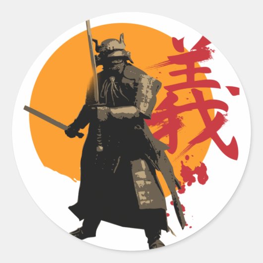 Samurai Warrior Sticker (Vorderseite)