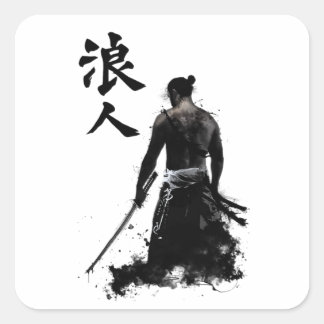"Samurai Warrior Sticker - Japanischer Tintenkunst