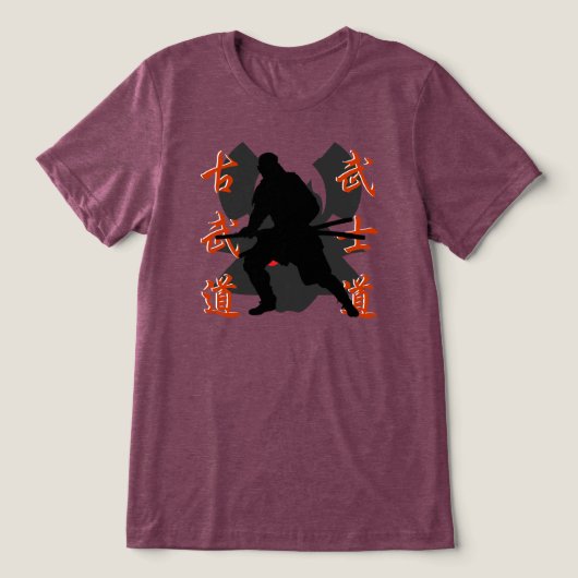 Samurai Warrior Tri-Blend Shirt (Design Vorderseite)