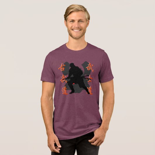 Samurai Warrior Tri-Blend Shirt (Vorderseite voll)