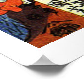 Samurai Warrior Ukiyo-e Woodblock Poster (Ecke)