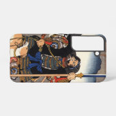 Samurai Warrior und sein Hund - Japanischer Holzbl Samsung Galaxy Hülle (Rückseite (Horizontal))