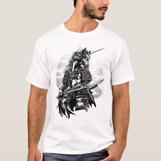 Samurai Warrior Unicorn (1) T-Shirt (Vorderseite)
