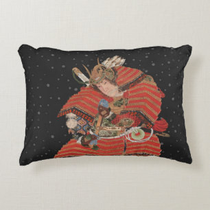 Samurai Warrior Vintage japanische Kunst Dekokissen