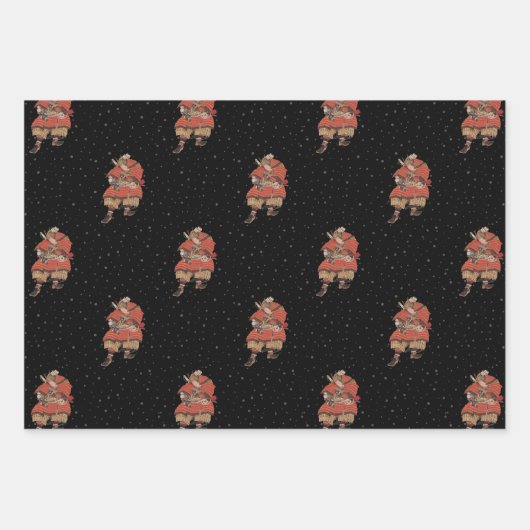 Samurai Warrior Vintage Japanische Kunst Geschenkpapier Set (Vorderseite)
