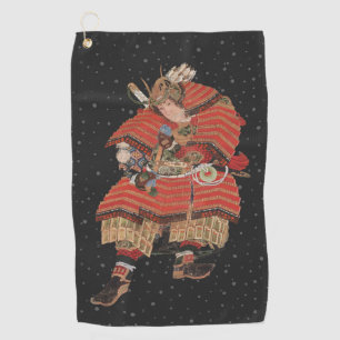 Samurai Warrior Vintage Japanische Kunst Golfhandtuch