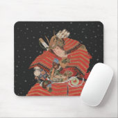 Samurai Warrior Vintage japanische Kunst Mousepad (Mit Mouse)
