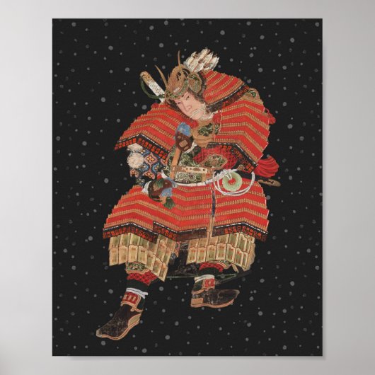 Samurai Warrior Vintage japanische Kunst Poster (Vorne)
