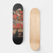 Samurai Warrior Vintage Japanische Kunst Skateboard (Vorderseite)