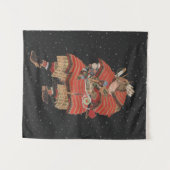 Samurai Warrior Vintage Japanische Kunst Wandteppich (Vorderseite (Horizontal))