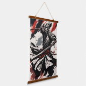Samurai Warrior Wandteppich Mit Holzrahmen (Gewinkelt)