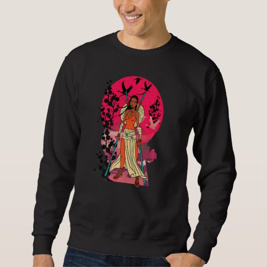 Samurai Warriors Japanisch Mode Japan Afro Afrika Sweatshirt (Vorderseite)