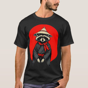 Samurai-Waschbär, japanischer Waschbär Kimono T-Shirt