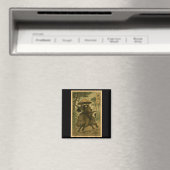 Samurai-Waschbär-Ronin, der auf einem Eber reitet, Magnet (In Situ (Geschirrspüler))