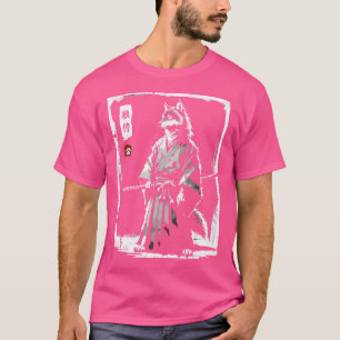 Samurai Wolf Japanisch Art Sumi-E Wolf T-Shirt