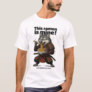 Samurai Wolf Ramen Basic T - Shirt