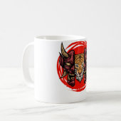 Samurai Zeichne Splash Design Asian Art Kaffeetasse (Vorderseite Links)
