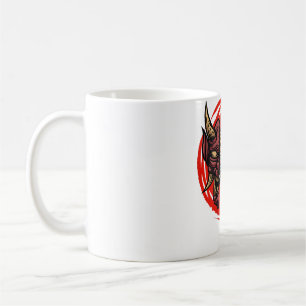 Samurai Zeichne Splash Design Asian Art Kaffeetasse