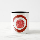 Samurai Zweifarbige Tasse (Mittel)