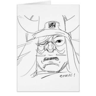 Samuraiaugenpostkarte