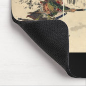 Samuraikampf im Schnee circa 1890 Mousepad (Ecke)