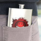 Samuraimoji-Lagerschild Flachmann (Beispiel)