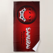 Samuraimoji-Strandhandtuch Strandtuch (Vorderseite)