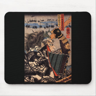 Samurais am Krieg. Schöne Dracherüstung. c. 1800's Mousepad