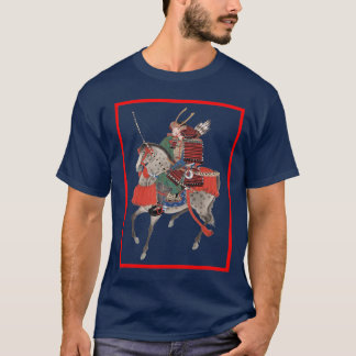 Samurais auf Pferderückseite T-Shirt