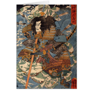 Samurais, die auf die Rückseiten der Krabben C.