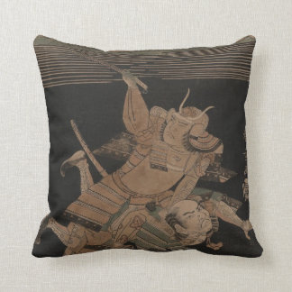 Samurais, die nachts circa 1770 kämpfen kissen