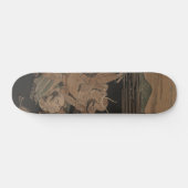 Samurais, die nachts circa 1770 kämpfen skateboard (Horizontal)
