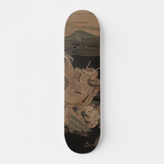 Samurais, die nachts circa 1770 kämpfen skateboard (Vorne)