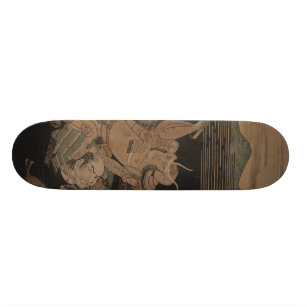 Samurais, die nachts circa 1770 kämpfen skateboard