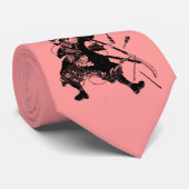 Samurais durch Taiso (Schwarzes/Rot) Krawatte (Gerollt)