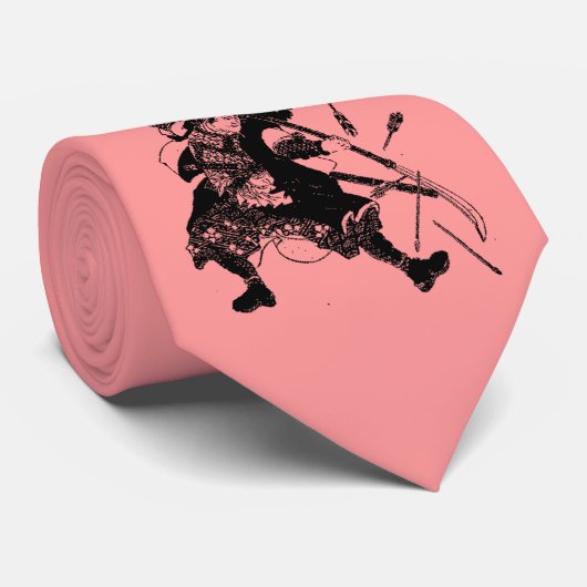 Samurais durch Taiso (Schwarzes/Rot) Krawatte (Gerollt)