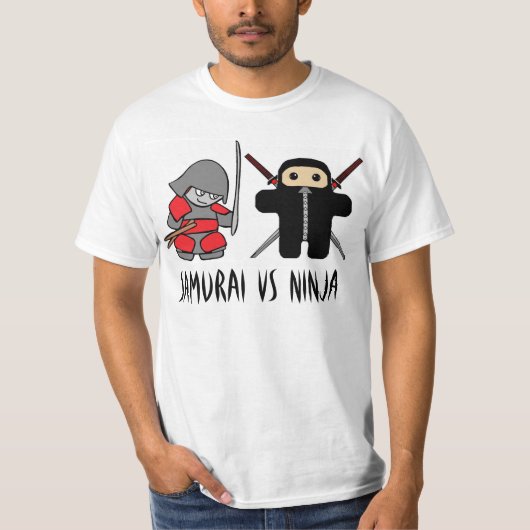 Samurais gegen Ninja T-Shirt (Vorderseite)