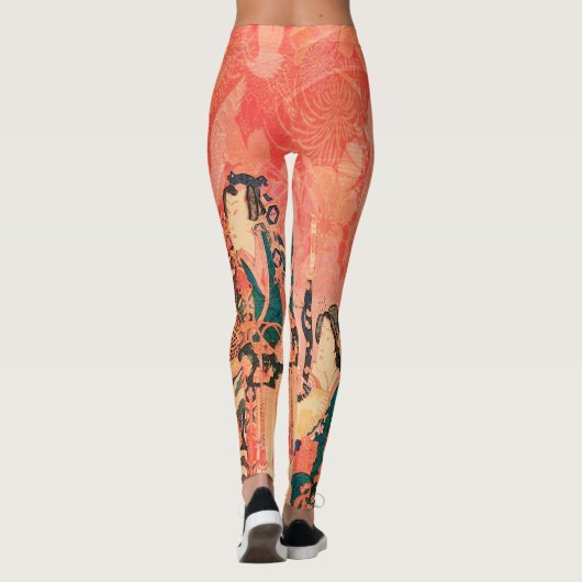 Samurais im Kimono Leggings (Rückseite)