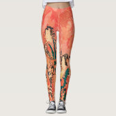 Samurais im Kimono Leggings (Vorderseite)