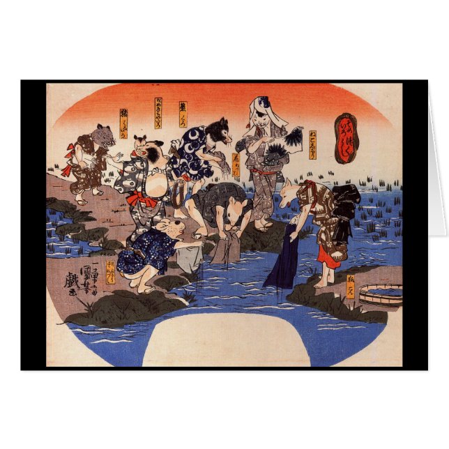 Samurais japanisches malendes C. 1800's (Vorderseite (Horizontal))