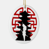 Samurais Keramikornament (Rechts)